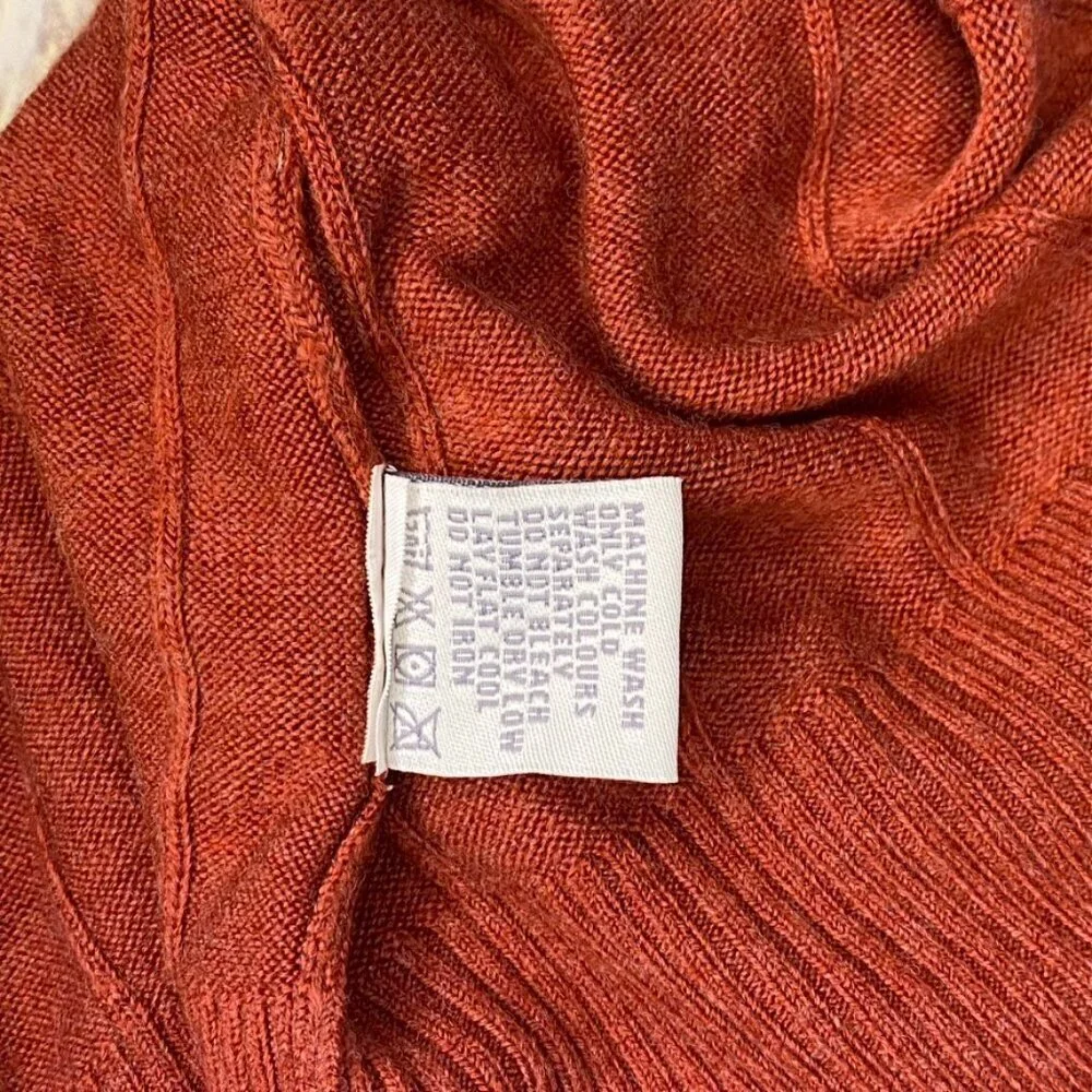 Eighty-Eight Brand Men's XL, Burnt Orange, V-Neck, Lightweight,‎ Dad Sweater